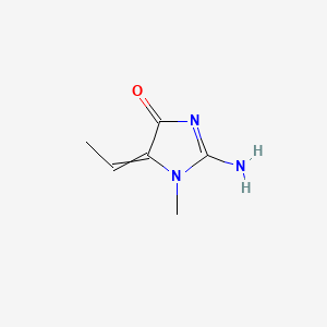 molecular formula C6H9N3O B13837420 2-Amino-5-ethylidene-1-methylimidazol-4-one 