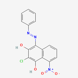 molecular formula C16H10ClN3O4 B13837443 2-Chloro-8-nitro-4-phenyldiazenylnaphthalene-1,3-diol 