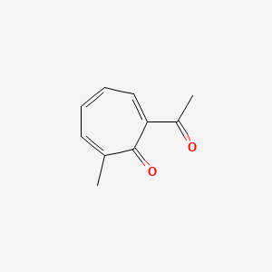 molecular formula C10H10O2 B13837448 2-Acetyl-7-methylcyclohepta-2,4,6-trien-1-one 