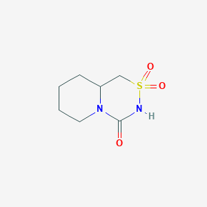 molecular formula C7H12N2O3S B1383745 八氢-2lambda6-吡啶并[1,2-d][1,2,4]噻二嗪-2,2,4-三酮 CAS No. 2059993-07-4