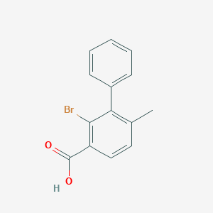 molecular formula C14H11BrO2 B13837509 2-Bromo-6-methyl-[1,1'-biphenyl]-3-carboxylic acid 