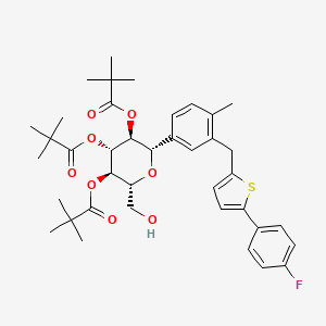 molecular formula C39H49FO8S B13837510 3,4,5-Tris(pivaloxy) 6-Hydroxymethyl Canagliflozin 