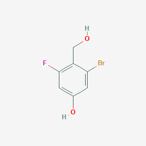 molecular formula C7H6BrFO2 B13837518 2-Bromo-6-fluoro-4-hydroxybenzyl alcohol 