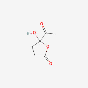 molecular formula C6H8O4 B13837561 5-Acetyl-5-hydroxyoxolan-2-one 