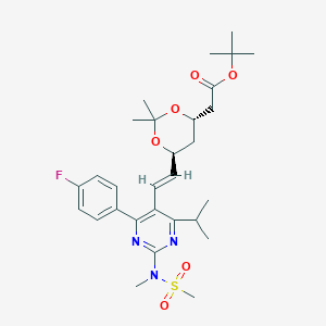 molecular formula C29H40FN3O6S B13837597 tert-Butyl-2-((4R,6R)-6-((E)-2-(4-(4-fluorophenyl)-6-isopropyl-2-(N-methylmethylsulfonamido)pyrimidin-5-yl)vinyl)-2,2-dimethyl-1,3-dioxan-4-yl)acetate 