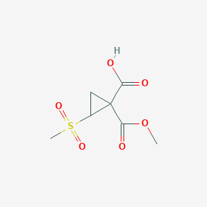 molecular formula C7H10O6S B1383761 2-Methanesulfonyl-1-(methoxycarbonyl)cyclopropane-1-carboxylic acid CAS No. 2059927-37-4