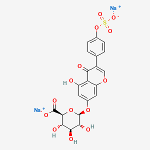 5-Hydroxy-4-oxo-3-[4-(sulfooxy)phenyl]-4H-1-benzopyran-7-yl ss-D-Glucopyranosiduronic Acid Disodium Salt