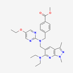 4-[[[[6-(Diethylamino)-1,3-dimethyl-1H-pyrazolo[3,4-b]pyridin-5-yl]methyl](5-ethoxy-2-pyrimidinyl)amino]methyl]benzoic Acid Methyl Ester