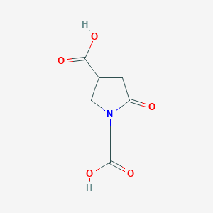 molecular formula C9H13NO5 B1383774 1-(1-羧基-1-甲基乙基)-5-氧代吡咯烷-3-羧酸 CAS No. 2092417-61-1