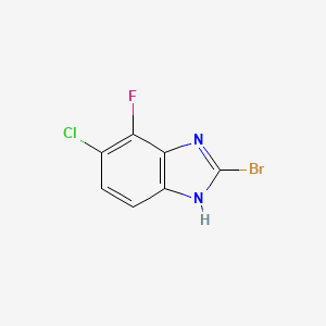 molecular formula C7H3BrClFN2 B1383779 2-Bromo-5-chloro-4-fluoro-1H-benzimidazole CAS No. 1388037-27-1