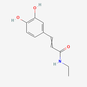 molecular formula C11H13NO3 B13837797 3-(3,4-dihydroxyphenyl)-N-ethylprop-2-enamide 