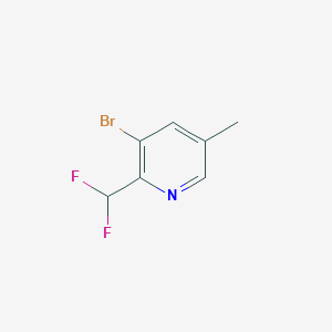molecular formula C7H6BrF2N B1383780 3-溴-2-(二氟甲基)-5-甲基吡啶 CAS No. 1806002-52-7