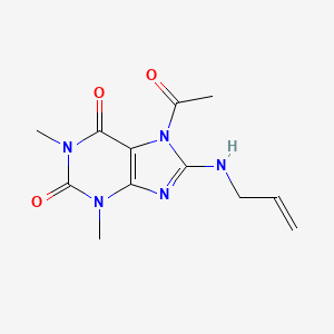 7-Acetyl-1,3-dimethyl-8-(prop-2-enylamino)purine-2,6-dione