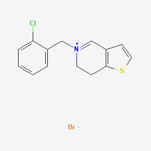 molecular formula C14H13BrClNS B13837830 5-[(2-Chlorophenyl)methyl]-6,7-dihydrothieno[3,2-c]pyridinium Bromide 