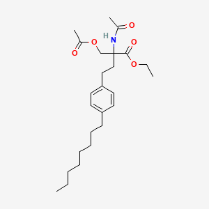 molecular formula C25H39NO5 B13837832 Deshydroxymethyl Carboxyethyl N,O-Diacetyl Fingolimod 