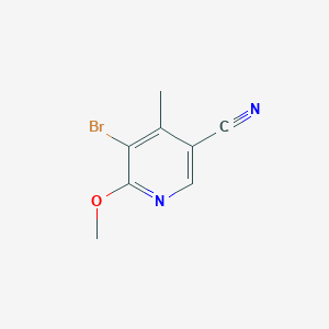 molecular formula C8H7BrN2O B1383786 5-溴-6-甲氧基-4-甲基吡啶-3-腈 CAS No. 2095410-94-7