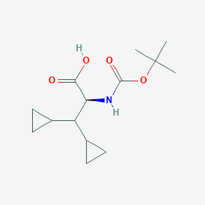 (S)-2-((tert-Butoxycarbonyl)amino)-3,3-dicyclopropylpropanoic acid