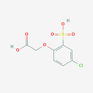 molecular formula C8H7ClO6S B1383788 (4-Chloro-2-sulfophenoxy)acetic acid CAS No. 1189310-33-5