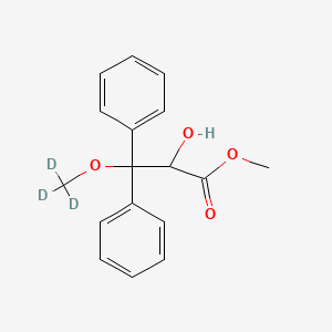 molecular formula C17H18O4 B13837883 2-Hydroxy-3-methoxy-3,3-diphenylpropanoic Acid-d3 Methyl Ester 