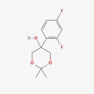 molecular formula C12H14F2O3 B13837907 5-(2,4-Difluorophenyl)-2,2-dimethyl-1,3-dioxan-5-ol 