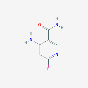 molecular formula C6H6FN3O B1383794 4-Amino-6-fluoronicotinamide CAS No. 1806682-26-7