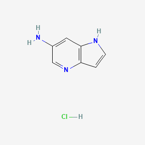 molecular formula C7H8ClN3 B1383796 1H-Pyrrolo[3,2-b]pyridin-6-amine hydrochloride CAS No. 1354940-93-4