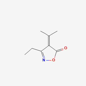 molecular formula C8H11NO2 B13837976 3-Ethyl-4-propan-2-ylidene-1,2-oxazol-5-one 