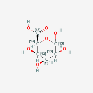 molecular formula C6H10O7 B13837984 (2S,3R,4S,5R)-3,4,5,6-tetrahydroxy(2,3,4,5,6-13C5)oxane-2-carboxylic acid 