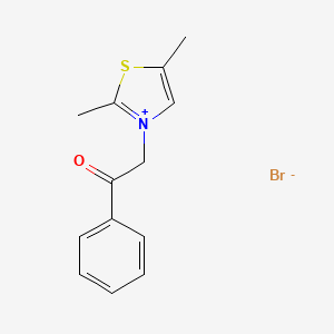 2-(2,5-Dimethyl-1,3-thiazol-3-ium-3-yl)-1-phenylethanone;bromide