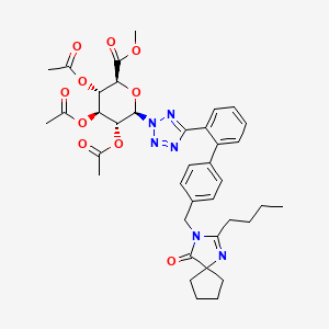 molecular formula C38H44N6O10 B13838016 Irbesartan N-b-D-2,3,4-Tri-O-acetyl-glucuronide Methyl Ester 