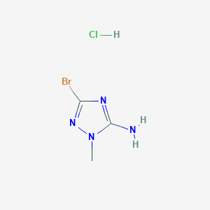 molecular formula C3H6BrClN4 B1383807 3-溴-1-甲基-1H-1,2,4-三唑-5-胺盐酸盐 CAS No. 2173101-14-7