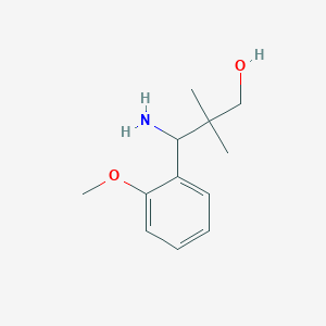 molecular formula C12H19NO2 B1383808 3-Amino-3-(2-methoxyphenyl)-2,2-dimethyl-1-propanol CAS No. 1337653-34-5