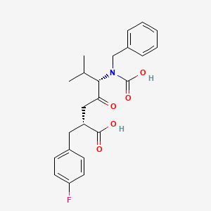 (2R,5S)-5-[benzyl(carboxy)amino]-2-[(4-fluorophenyl)methyl]-6-methyl-4-oxoheptanoic acid