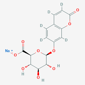 molecular formula C15H13NaO9 B13838084 7-Hydroxy Coumarin-d5 Beta-D-Glucuronide Sodium Salt 