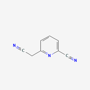 molecular formula C8H5N3 B13838091 2-Pyridineacetonitrile, 6-cyano- 