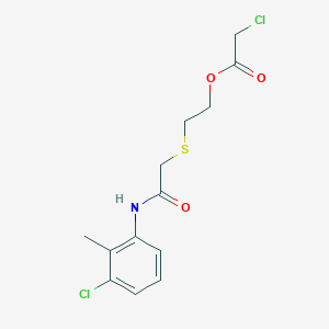 2-({2-[(3-Chloro-2-methylphenyl)amino]-2-oxoethyl}thio)ethyl chloroacetate