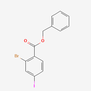 molecular formula C14H10BrIO2 B1383813 2-溴-4-碘苯甲酸苄酯 CAS No. 2206265-51-0