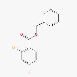 molecular formula C14H10BrIO2 B1383813 Benzylester der 2-Brom-4-iodobenzoesäure CAS No. 2206265-51-0