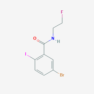 molecular formula C9H8BrFINO B1383816 5-bromo-N-(2-fluoroethyl)-2-iodobenzamide CAS No. 1864658-81-0