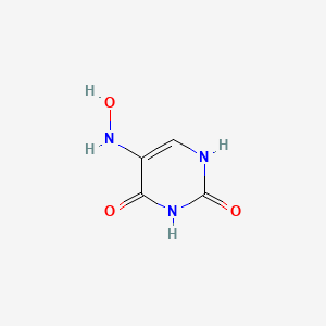 molecular formula C4H5N3O3 B13838165 5-(hydroxyamino)-1H-pyrimidine-2,4-dione 