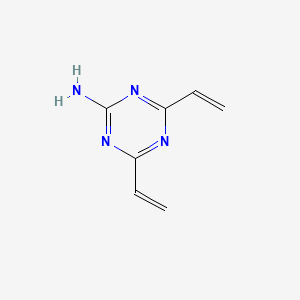 molecular formula C7H8N4 B13838218 4,6-Bis(ethenyl)-1,3,5-triazin-2-amine 