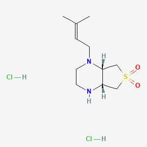 (4aR,7aS)-1-(3-methylbut-2-en-1-yl)octahydrothieno[3,4-b]pyrazine 6,6-dioxide dihydrochloride