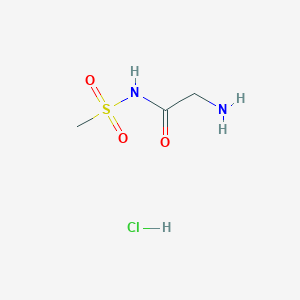 molecular formula C3H9ClN2O3S B1383824 2-amino-N-methanesulfonylacetamide hydrochloride CAS No. 2097866-20-9