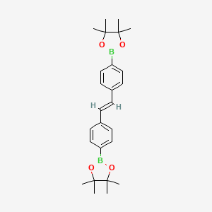 molecular formula C26H34B2O4 B13838245 (E)-4,4'-Bis(4,4,5,5-tetramethyl-1,3,2-dioxaborolan-2-yl)stilbene 