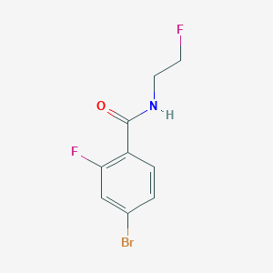 molecular formula C9H8BrF2NO B1383826 4-溴-2-氟-N-(2-氟乙基)苯甲酰胺 CAS No. 1866375-18-9