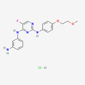 N4-(3-aminophenyl)-5-fluoro-n2-(4-(2-methoxyethoxy)phenyl)pyrimidine-2,4-diamine HCl