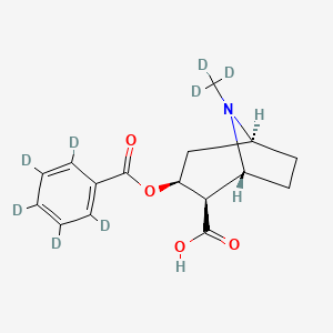 molecular formula C16H19NO4 B1383829 苯甲酰爱康宁-d8 CAS No. 205446-21-5