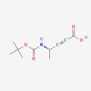 molecular formula C10H15NO4 B13838297 (S)-4-((tert-Butoxycarbonyl)amino)pent-2-ynoic acid 