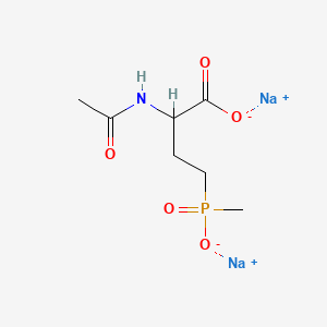 molecular formula C7H12NNa2O5P B13838338 2-(Acetylamino)-4-(hydroxymethylphosphinyl)butanoic Acid Sodium Salt 