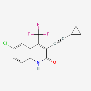 6-Chloro-3-(cyclopropylethynyl)-4-(trifluoromethyl)quinolin-2(1H)-one